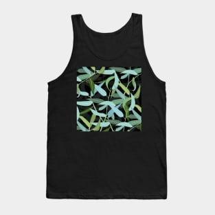 Eucalyptus Leaves Black Design Tank Top